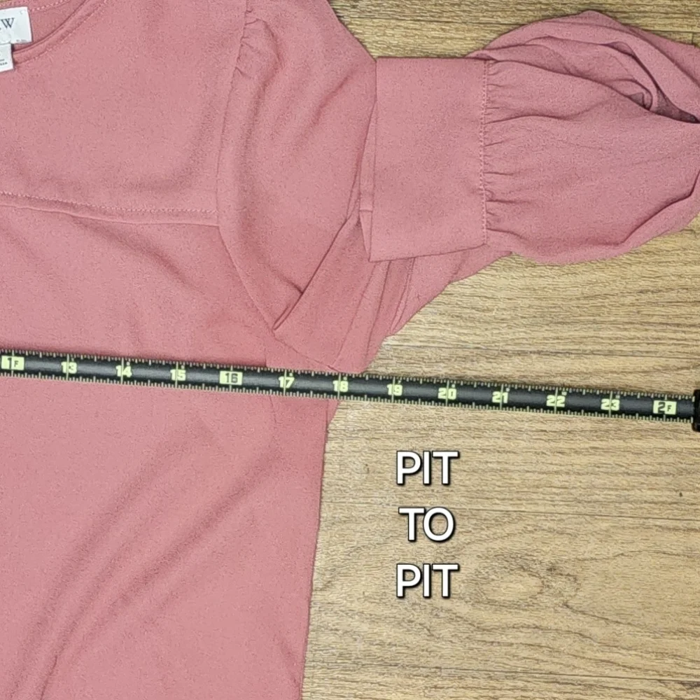 J. CREW SIZE XS BUTTON SLEEVE LOOSE FITTING CASUAL BLOUSE IN MAUVE\BLUSH PINK